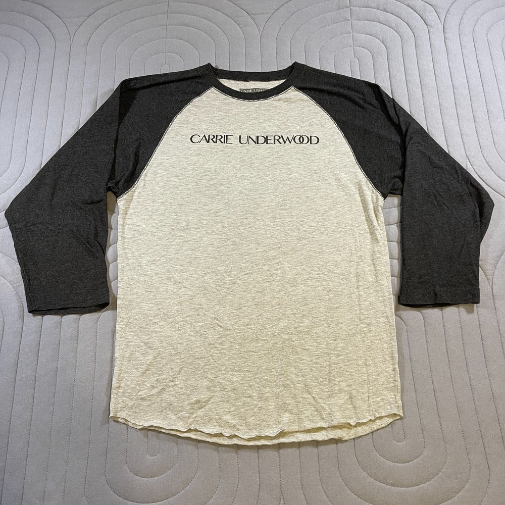 Carrie Underwood The Storyteller Tour Womens S Gray Black Raglan Band T Shirt